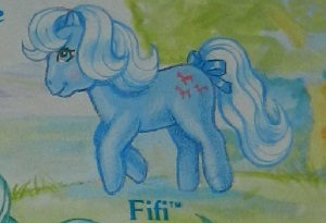 Fifi on her card