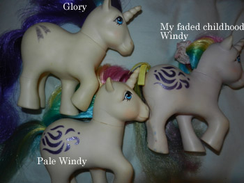 Comparing pale Windy to
Glory