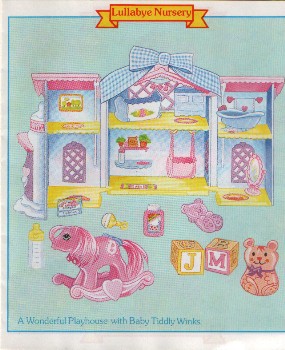 Pink and white baby
        nursery