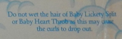 Advice against combing
              baby pony hair when wet