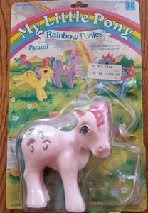 European Rainbow Pony Set Parasol Card
