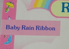 Baby Rain Ribbon's name
format